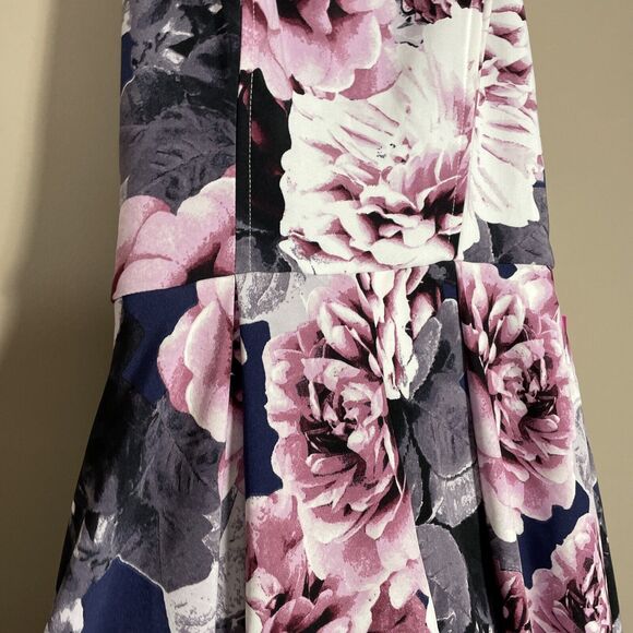 Speechless Rose Fuchsia Gray Removable Strap Hi Lo Hem Dress Gown NWT Size 15 - Picture 4 of 9